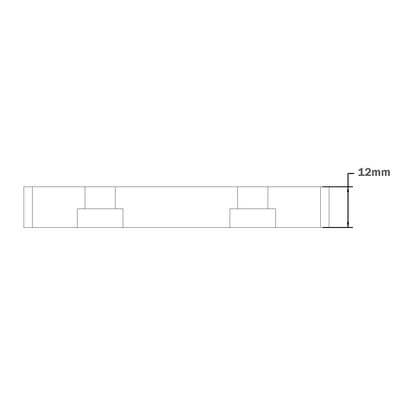 32-4590WS-0 MODULAR SOLUTIONS FOOT & CASTER CONNECTING PLATE<BR>45MM X 90MM FLAT NO HOLES, SOLID ALUMINUM